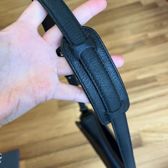 Vintage MCM Leather Crossbody Messenger Shoulder Sling Bag Purse Black Studded - Picture 10 of 16